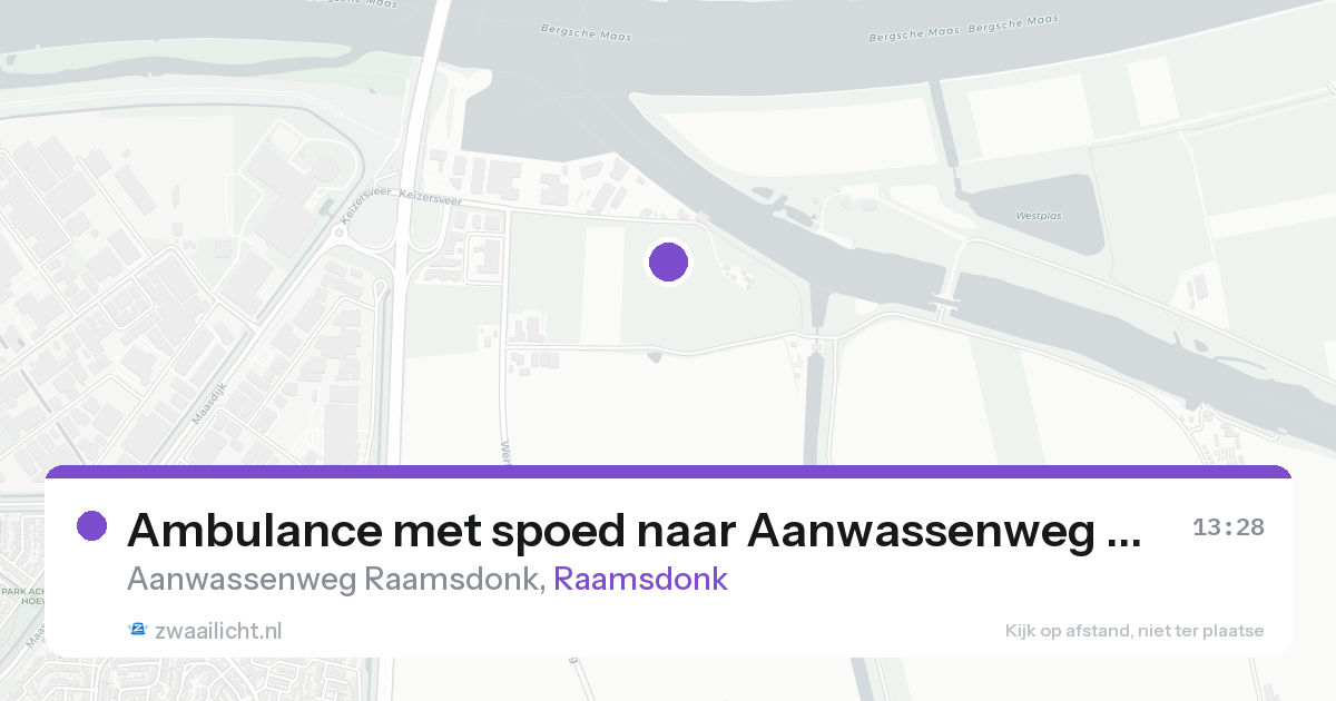 Ambulance met spoed naar Aanwassenweg Raamsdonk in Raamsdonk — 17 aug 2026