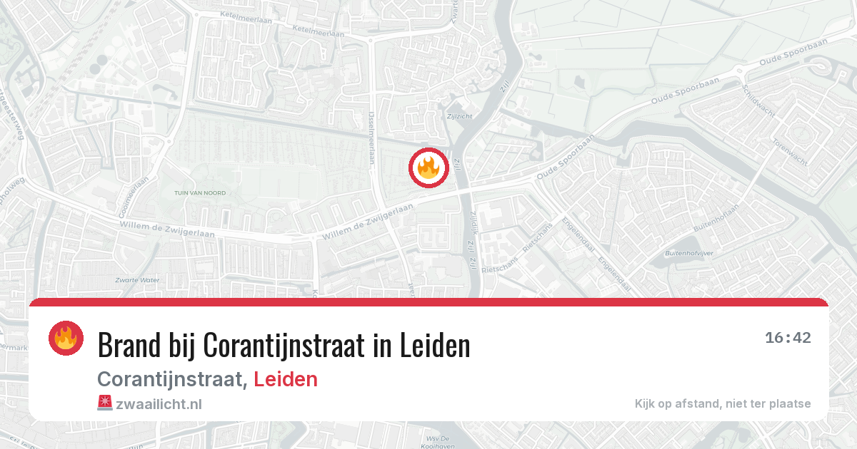 Brand bij Corantijnstraat in Leiden — 28 mrt 2026