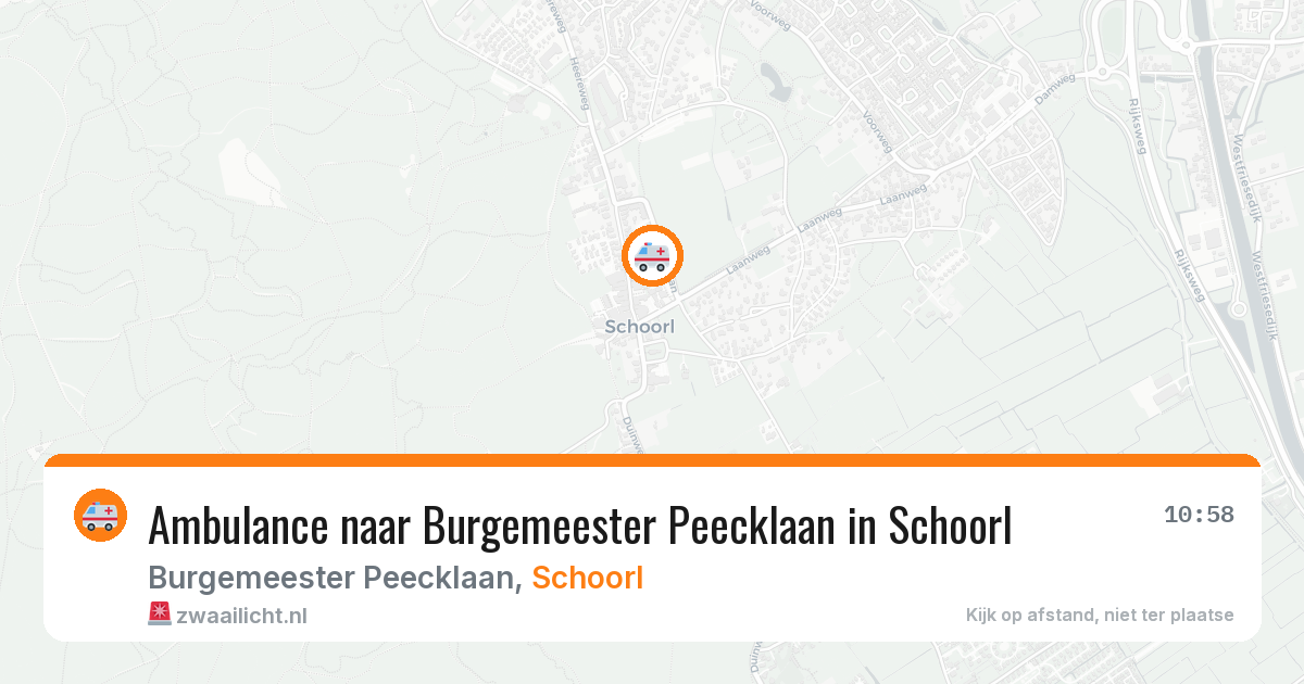 Ambulance naar Burgemeester Peecklaan in Schoorl — 31 jul 2026