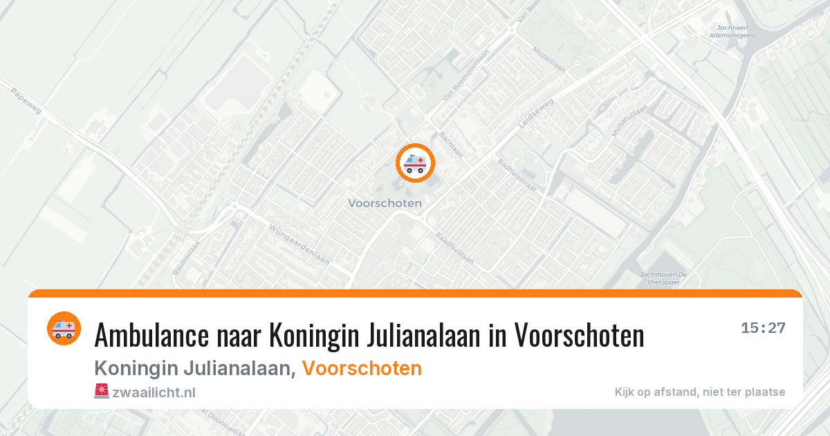 Ambulance naar Koningin Julianalaan in Voorschoten — 30 mrt 2026