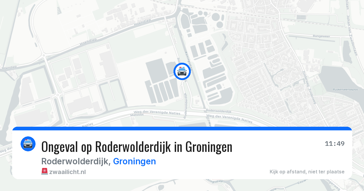 Ongeval op Roderwolderdijk in Groningen — 22 jan 2026