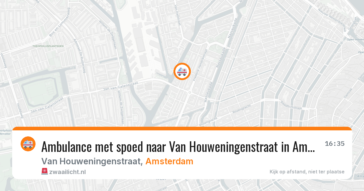 Ambulance met spoed naar Van Houweningenstraat in Amsterdam — 24 jun 2026