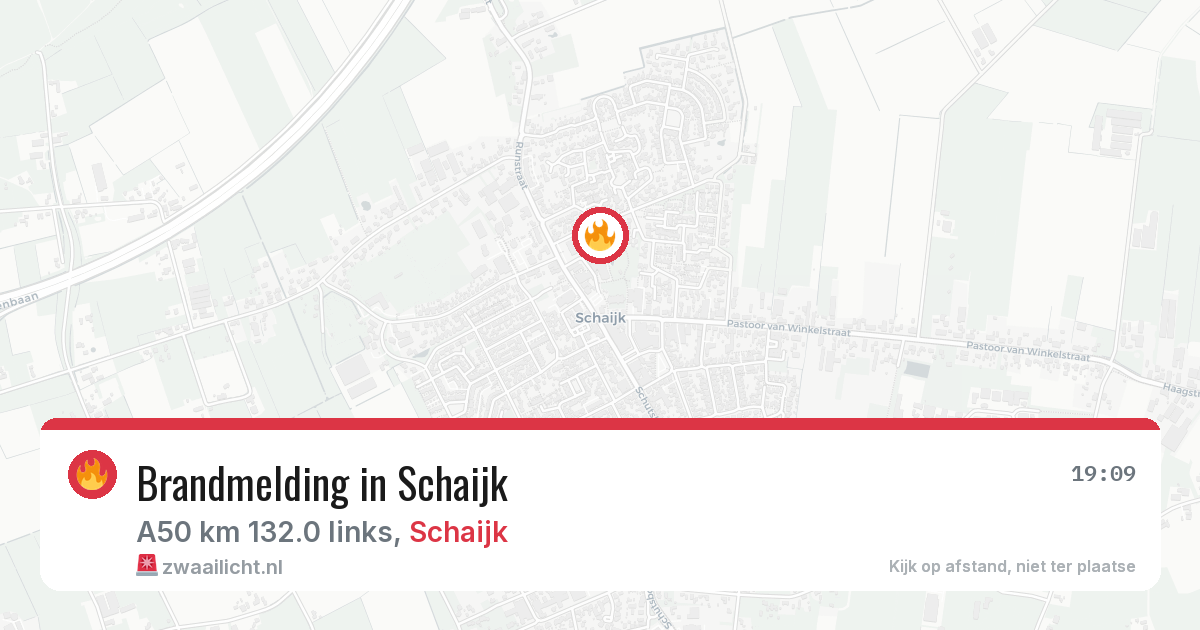 Brandmelding in Schaijk — 7 jun 2026