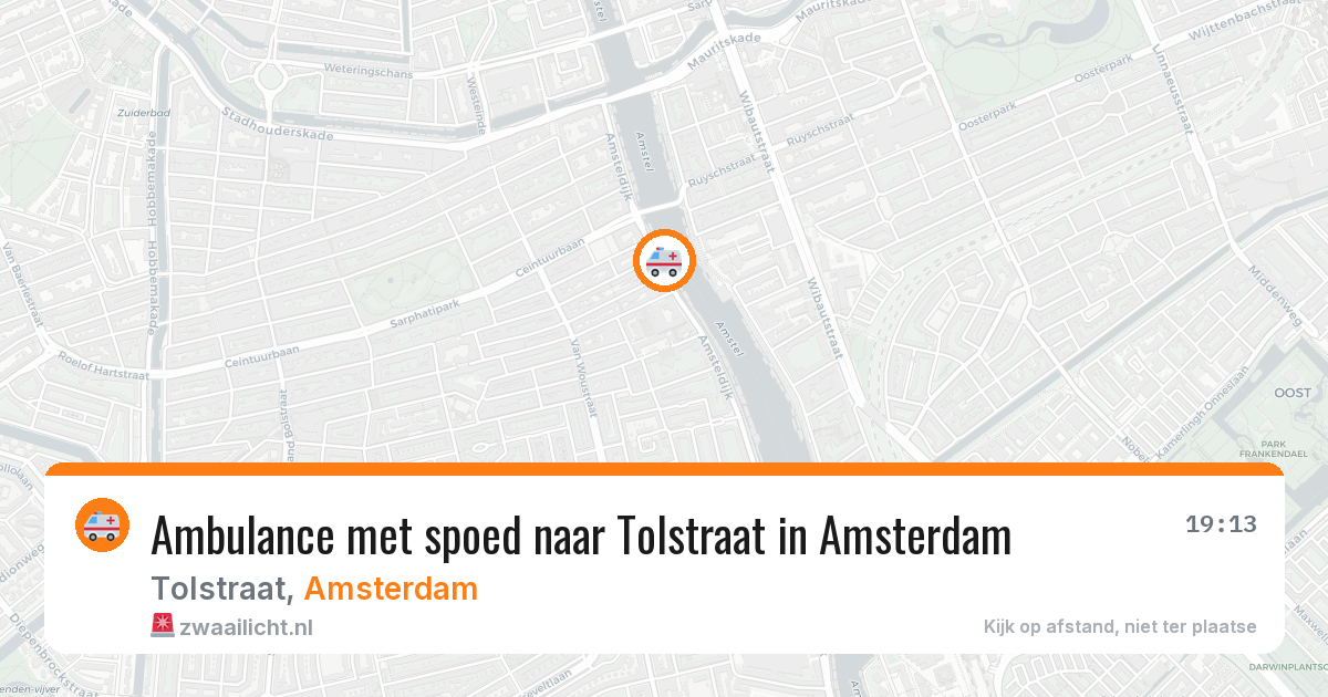 Ambulance met spoed naar Tolstraat in Amsterdam — 30 jun 2026