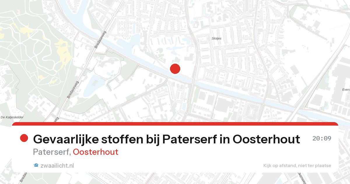 Gevaarlijke stoffen bij Paterserf in Oosterhout — 3 mrt 2026