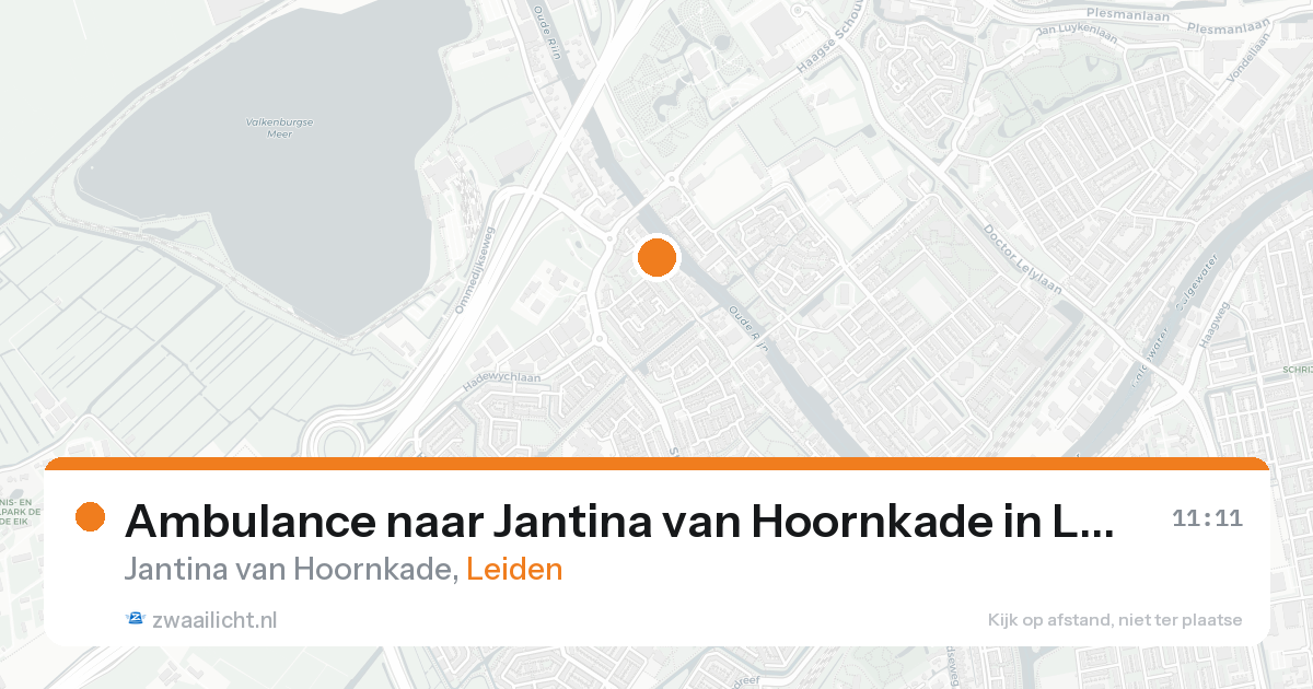 Ambulance naar Jantina van Hoornkade in Leiden — 23 aug 2026