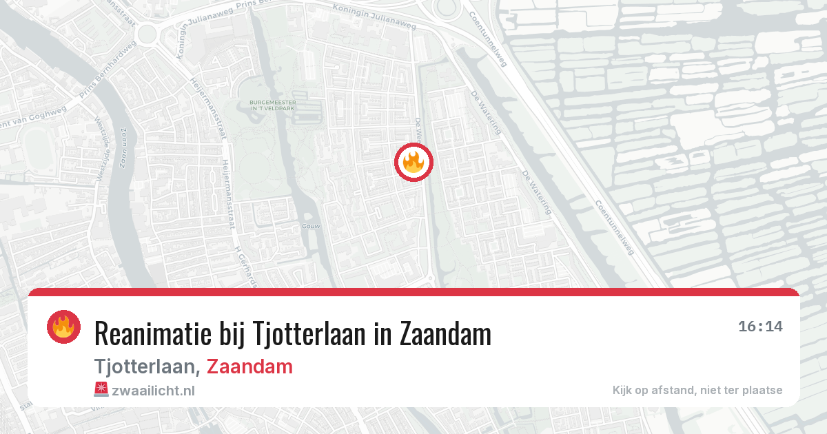 Reanimatie bij Tjotterlaan in Zaandam — 26 mrt 2026