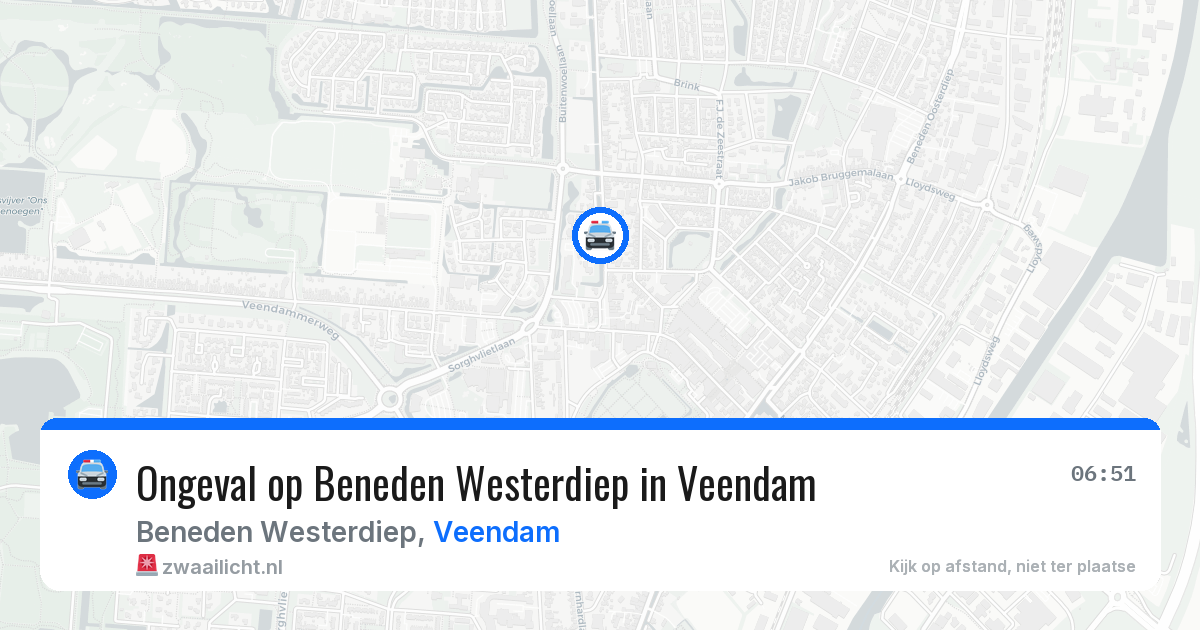 Ongeval op Beneden Westerdiep in Veendam — 1 jun 2026