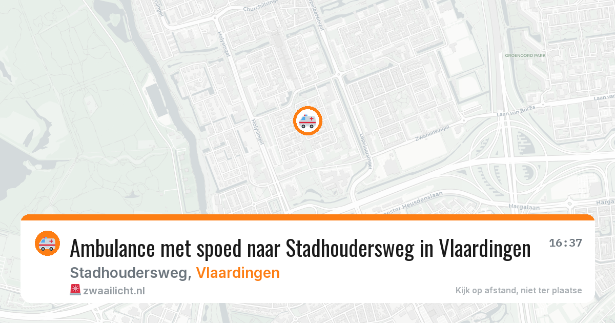 Ambulance met spoed naar Stadhoudersweg in Vlaardingen — 19 jun 2026