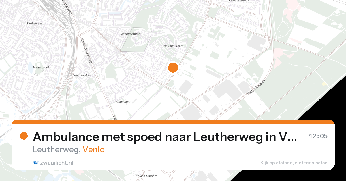 Ambulance met spoed naar Leutherweg in Venlo — 12 aug 2026