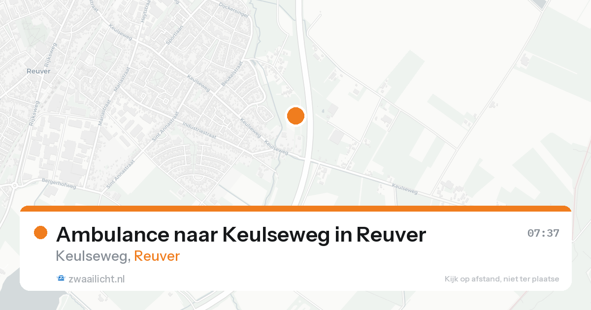 Ambulance naar Keulseweg in Reuver — 21 aug 2026