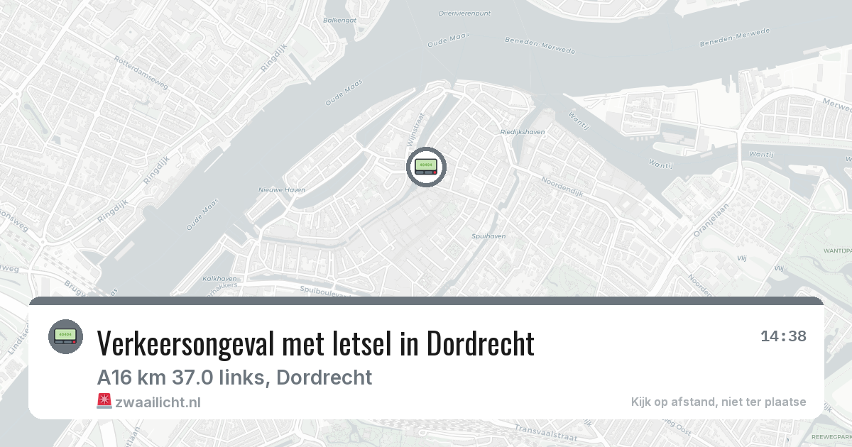 Verkeersongeval met letsel in Dordrecht — 18 feb 2026