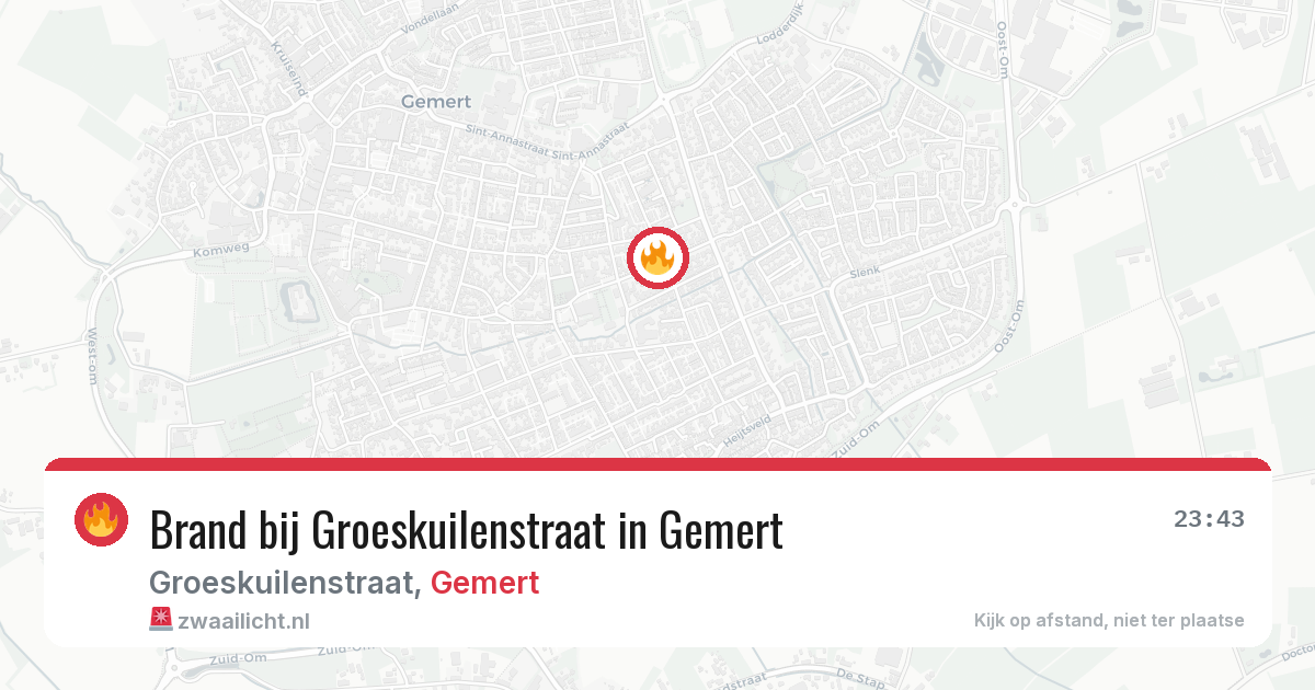 Brand bij Groeskuilenstraat in Gemert — 2 aug 2026