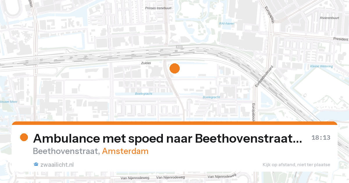 Ambulance met spoed naar Beethovenstraat in Amsterdam — 23 jun 2026