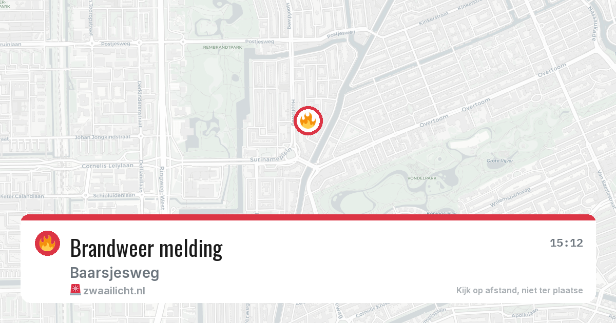 Brandweer melding — 16 apr 2026