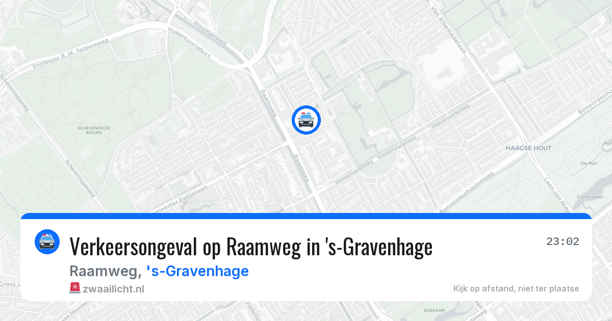 Verkeersongeval op Raamweg in 's-Gravenhage — 21 mrt 2026