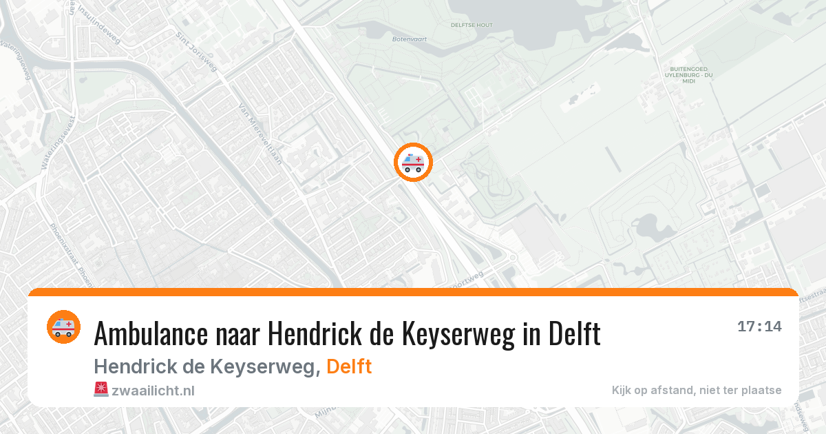Ambulance naar Hendrick de Keyserweg in Delft — 14 mei 2026