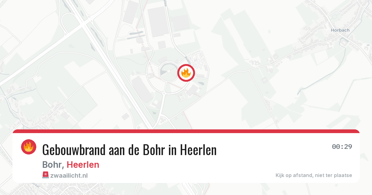 Gebouwbrand aan de Bohr in Heerlen — 20 mrt 2026