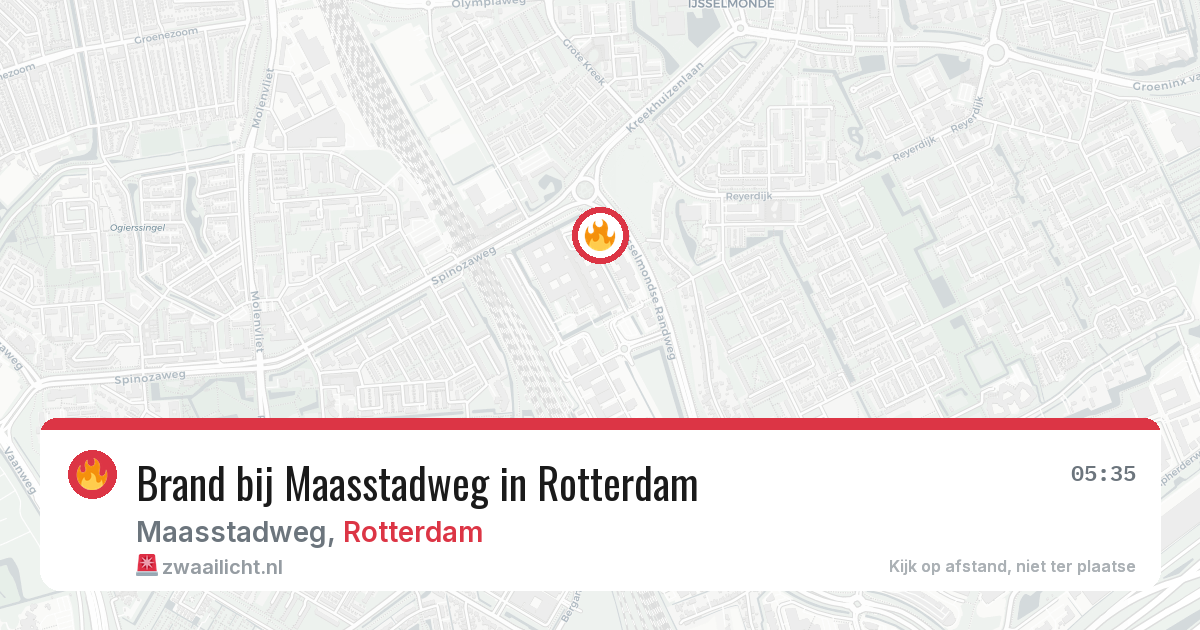Brand bij Maasstadweg in Rotterdam — 7 mrt 2026