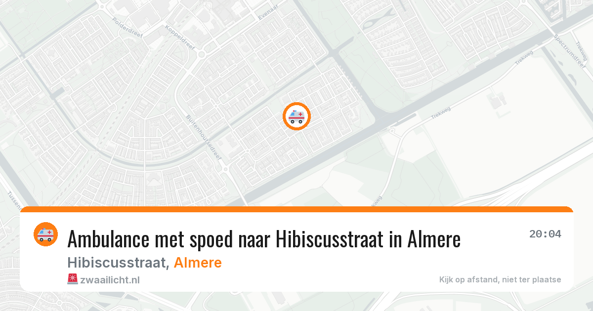 Ambulance met spoed naar Hibiscusstraat in Almere — 6 aug 2026