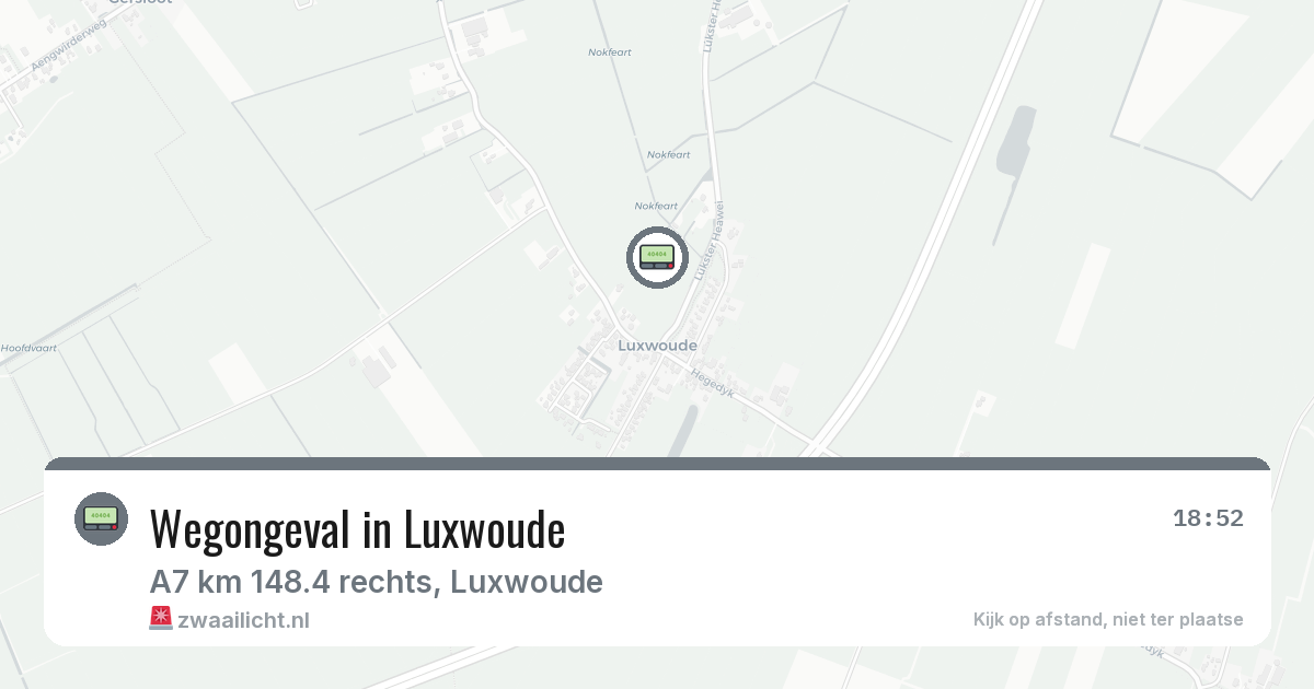 Wegongeval in Luxwoude — 19 feb 2026