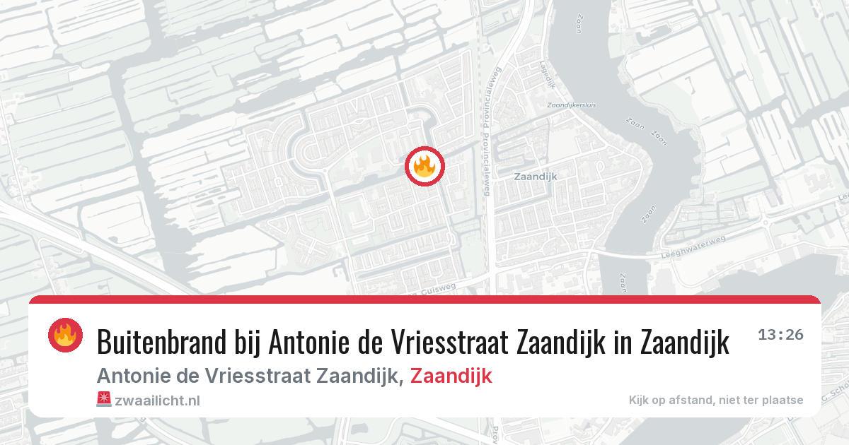Buitenbrand bij Antonie de Vriesstraat Zaandijk in Zaandijk — 22 mei 2026