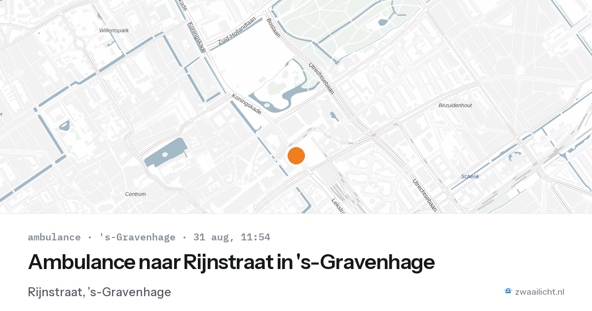 Ambulance naar Rijnstraat in 's-Gravenhage — 31 aug 2026