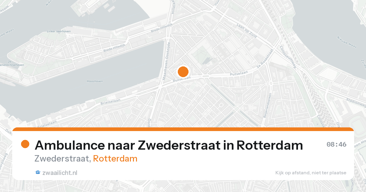 Ambulance naar Zwederstraat in Rotterdam — 26 aug 2026