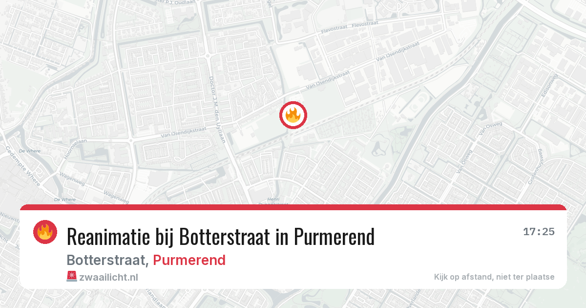 Reanimatie bij Botterstraat in Purmerend — 25 jan 2026