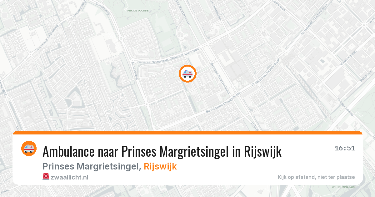 Ambulance naar Prinses Margrietsingel in Rijswijk — 12 aug 2026