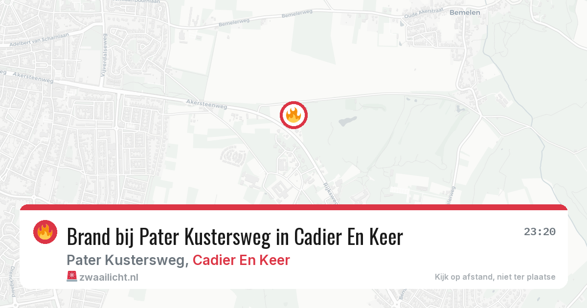 Brand bij Pater Kustersweg in Cadier En Keer — 8 jun 2026