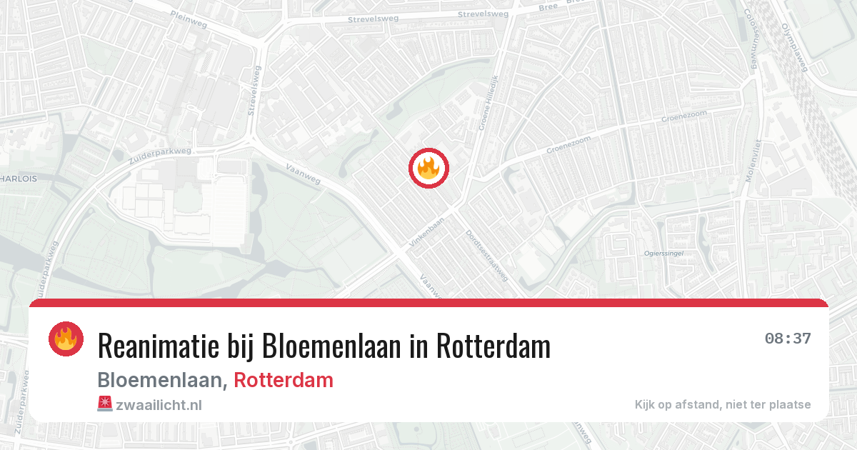 Reanimatie bij Bloemenlaan in Rotterdam — 25 jun 2026