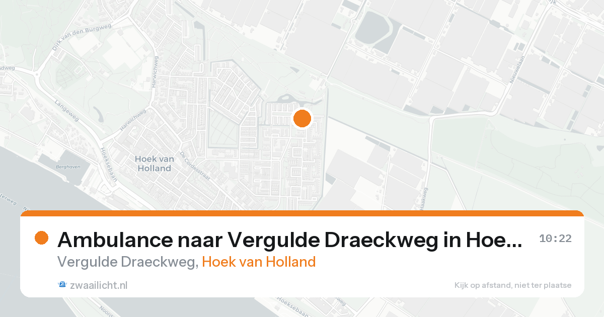 Ambulance naar Vergulde Draeckweg in Hoek van Holland — 16 aug 2026
