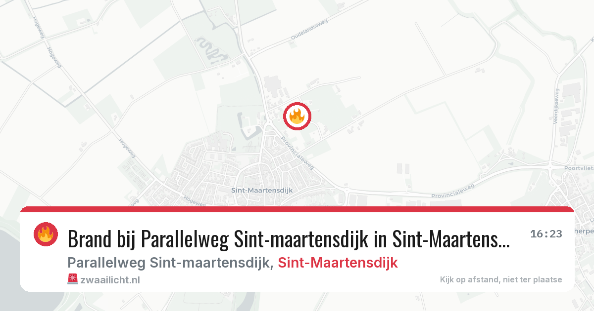 Brand bij Parallelweg Sint-maartensdijk in Sint-Maartensdijk — 11 jun 2026