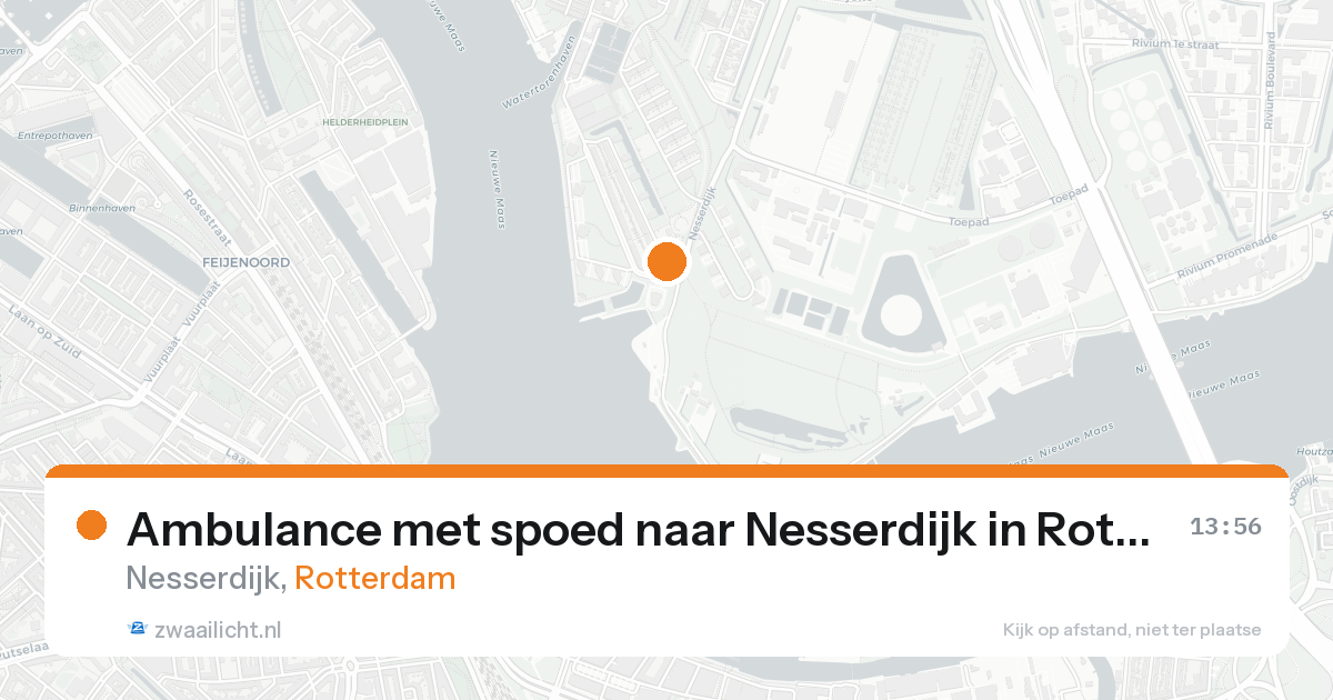 Ambulance met spoed naar Nesserdijk in Rotterdam — 18 aug 2026