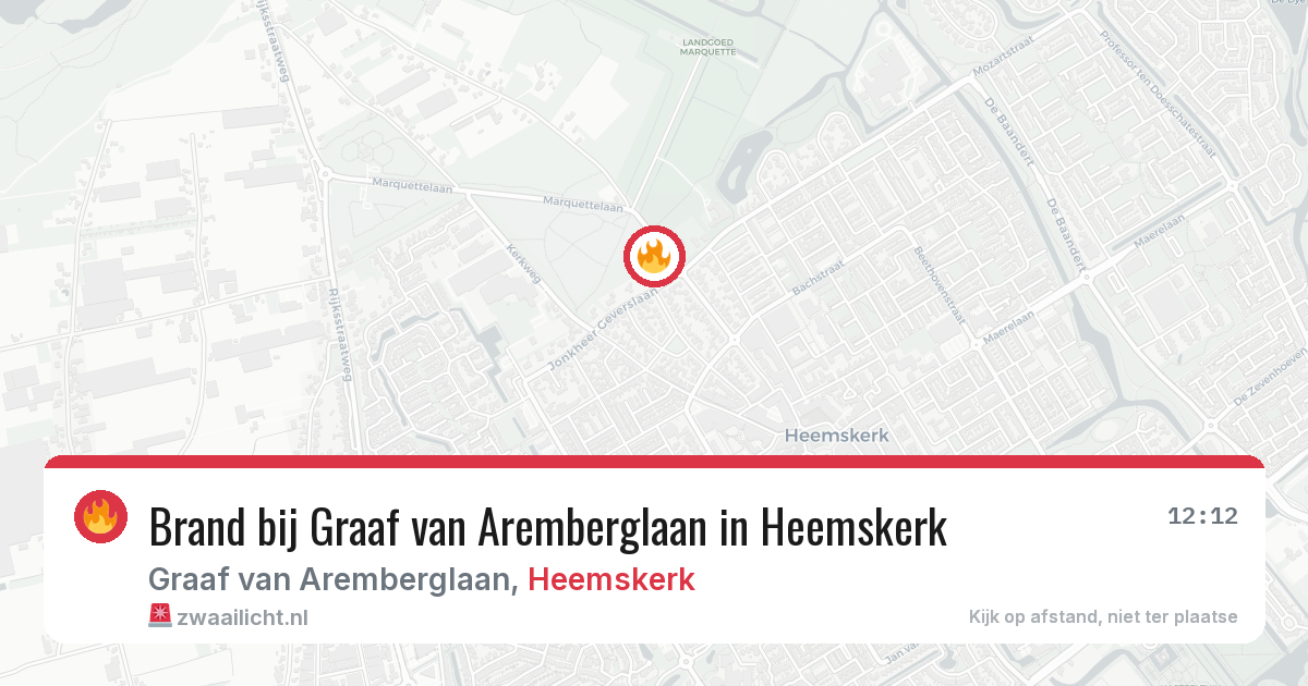 Brand bij Graaf van Aremberglaan in Heemskerk — 19 jun 2026