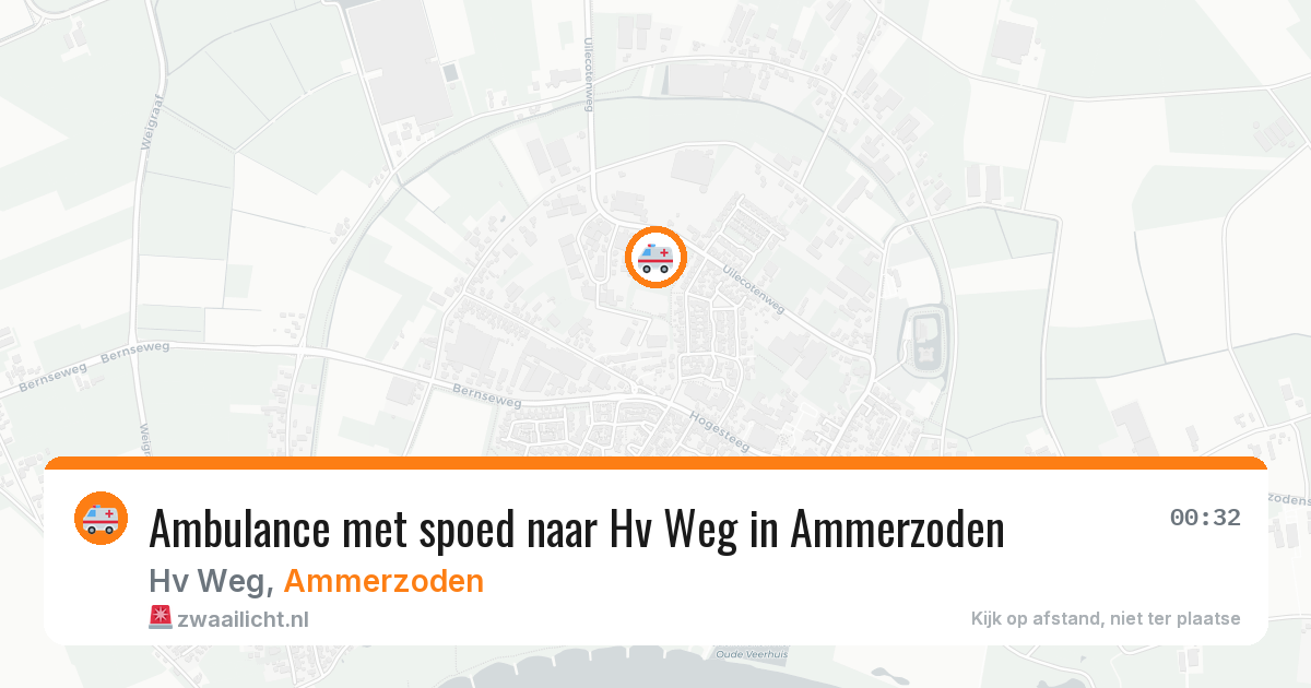 Ambulance met spoed naar Hv Weg in Ammerzoden — 4 jul 2026