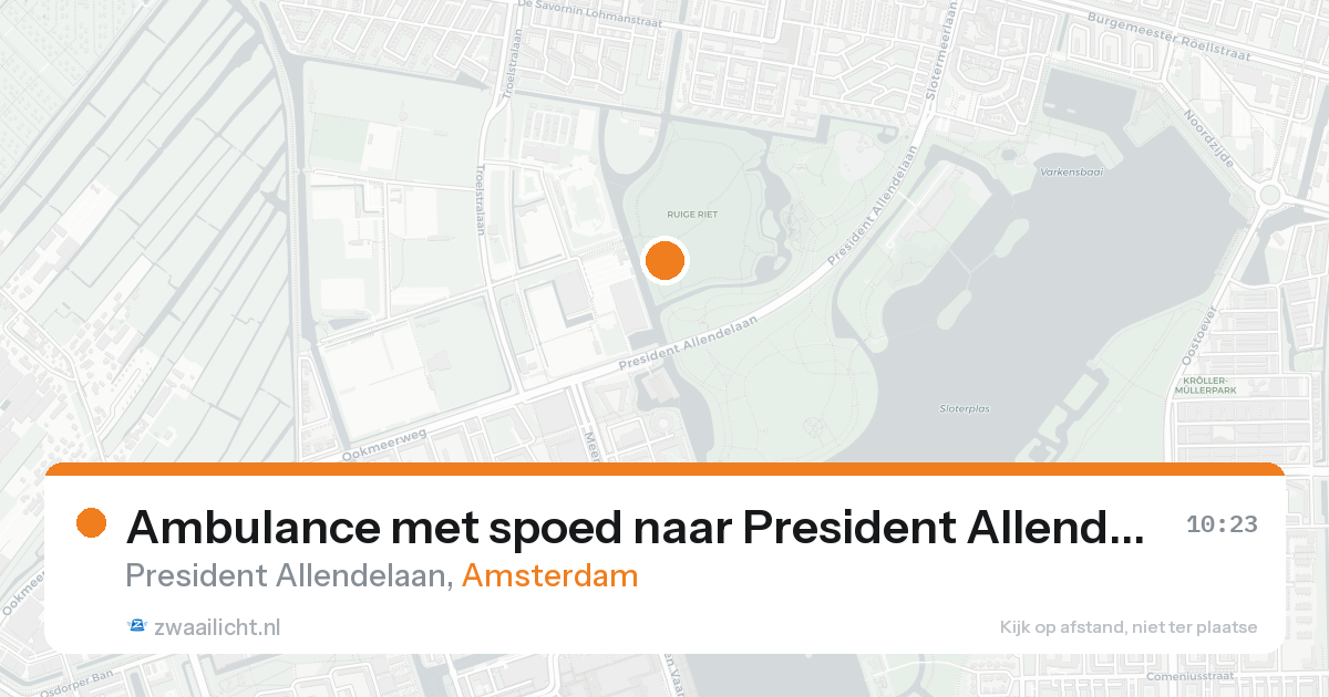 Ambulance met spoed naar President Allendelaan in Amsterdam — 8 feb 2026