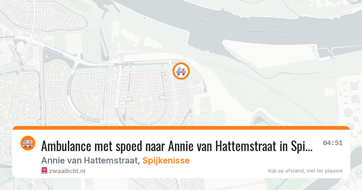 Ambulance met spoed naar Annie van Hattemstraat in Spijkenisse — 27 jul 2026