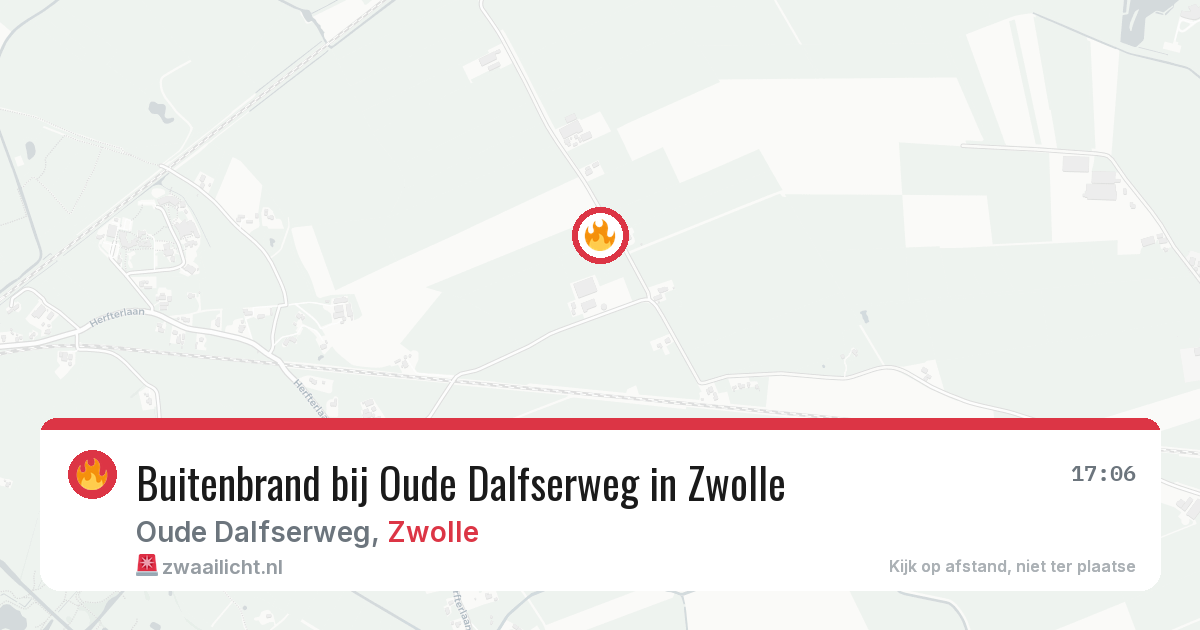 Buitenbrand bij Oude Dalfserweg in Zwolle — 13 aug 2026