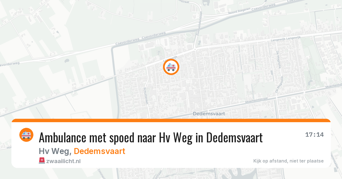 Ambulance met spoed naar Hv Weg in Dedemsvaart — 21 apr 2026