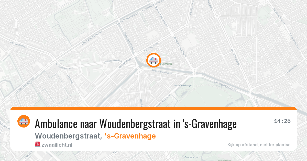 Ambulance naar Woudenbergstraat in 's-Gravenhage — 24 jul 2026