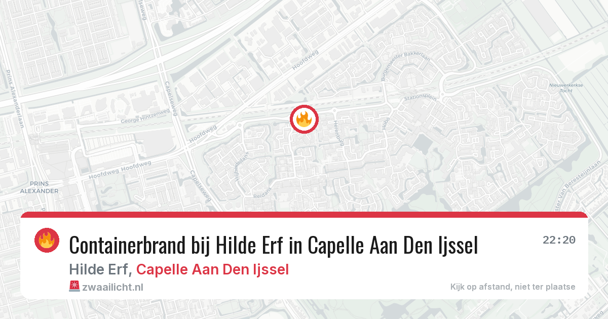 Containerbrand bij Hilde Erf in Capelle Aan Den Ijssel — 30 jul 2026