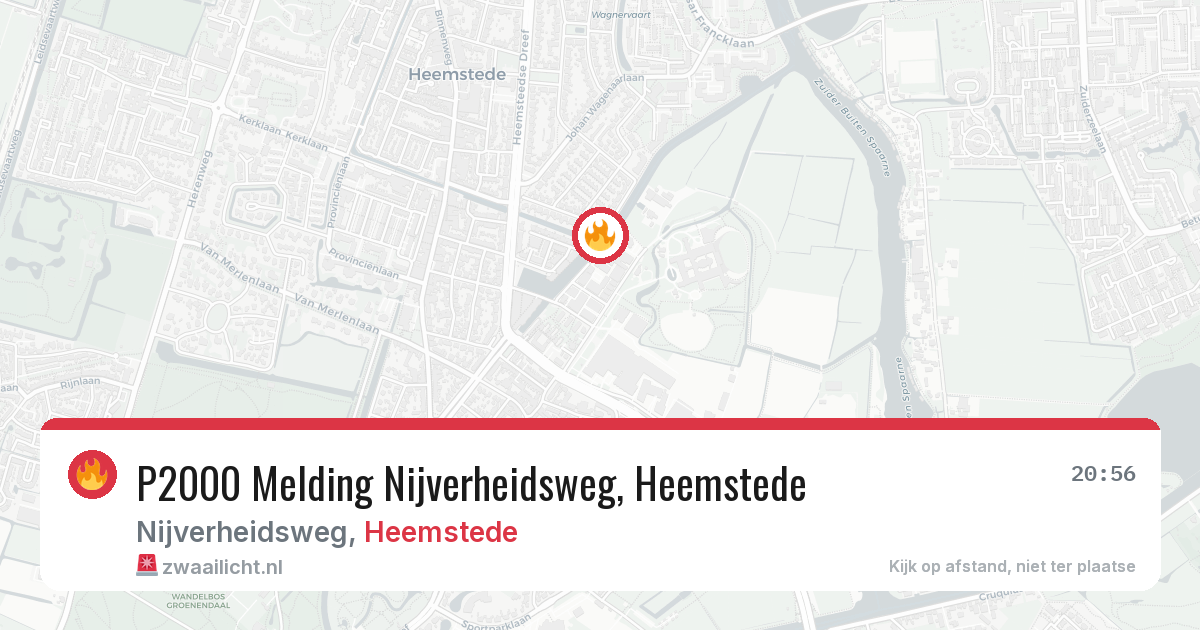 P2000 Melding Nijverheidsweg, Heemstede — 17 mrt 2026