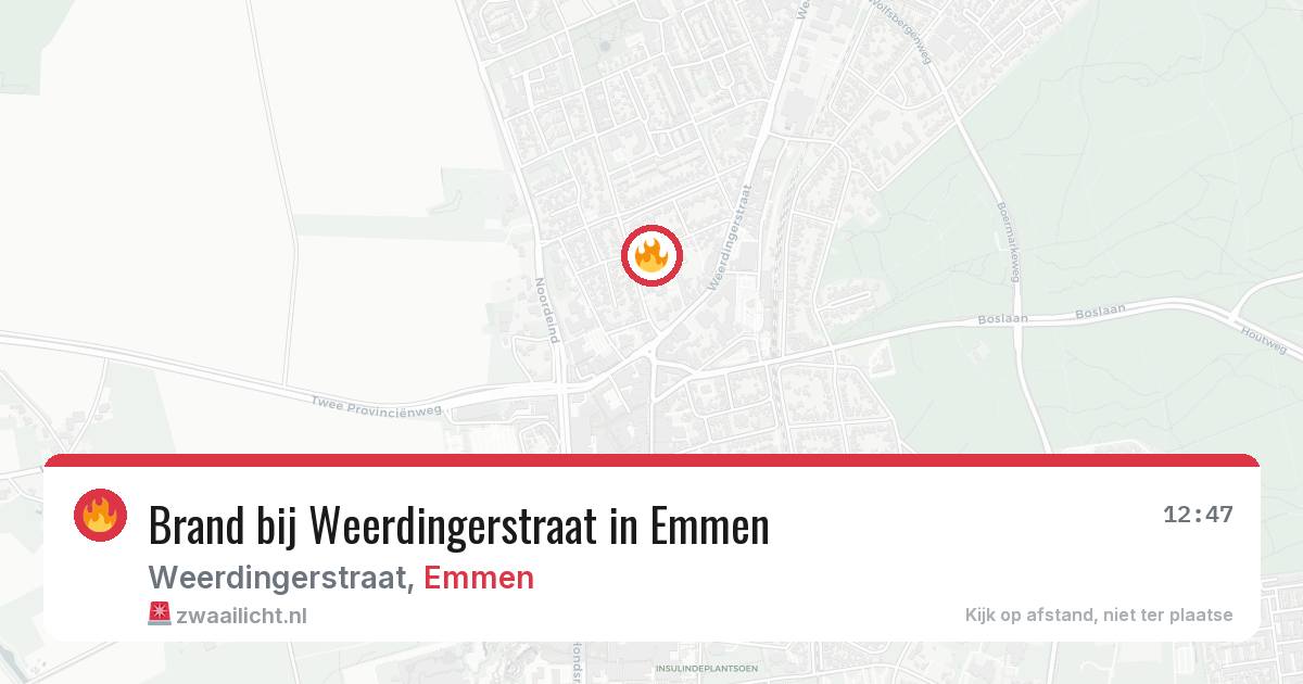 Brand bij Weerdingerstraat in Emmen — 1 apr 2026