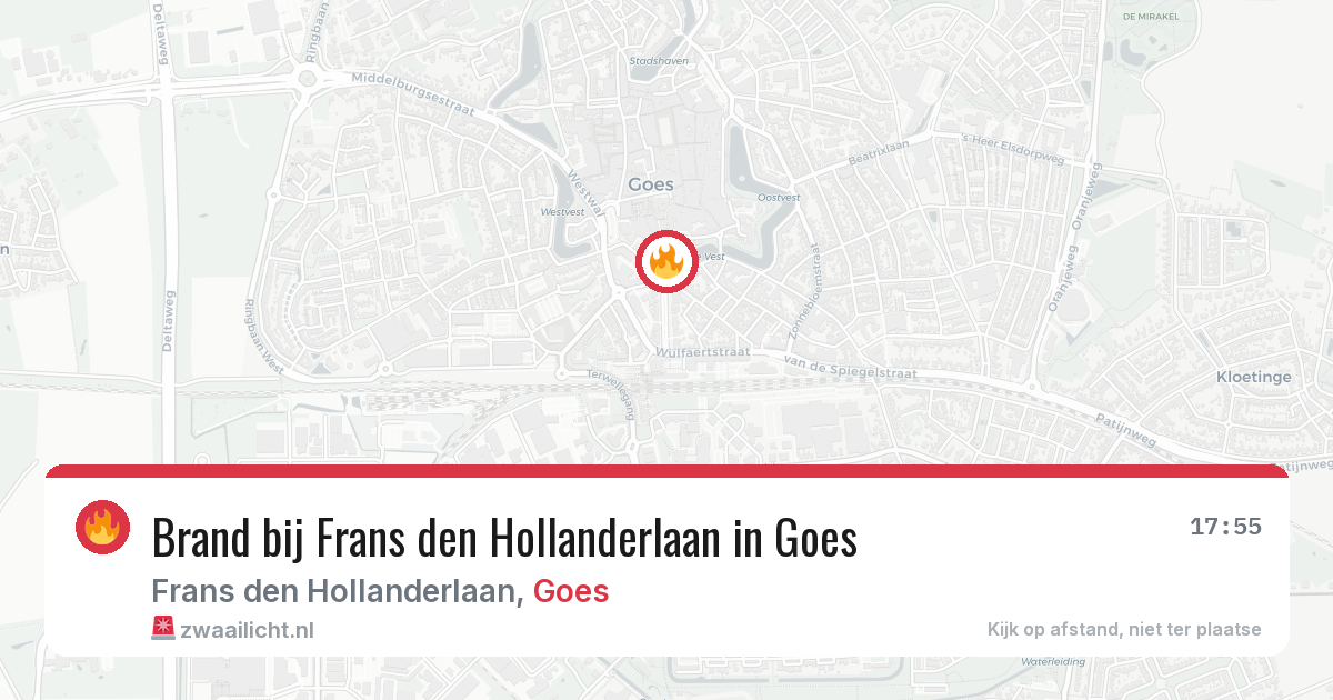Brand bij Frans den Hollanderlaan in Goes — 7 jun 2026