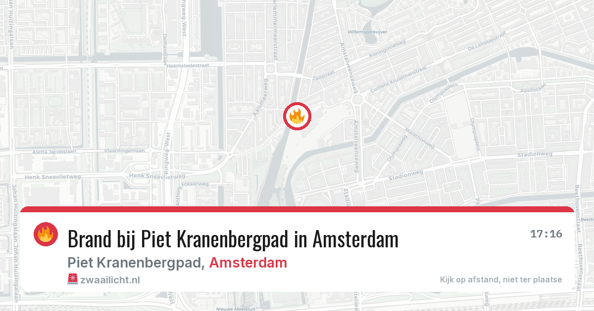 Brand bij Piet Kranenbergpad in Amsterdam — 10 mei 2026