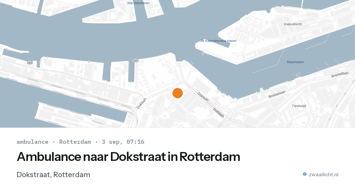 Ambulance naar Dokstraat in Rotterdam — 3 sep 2026