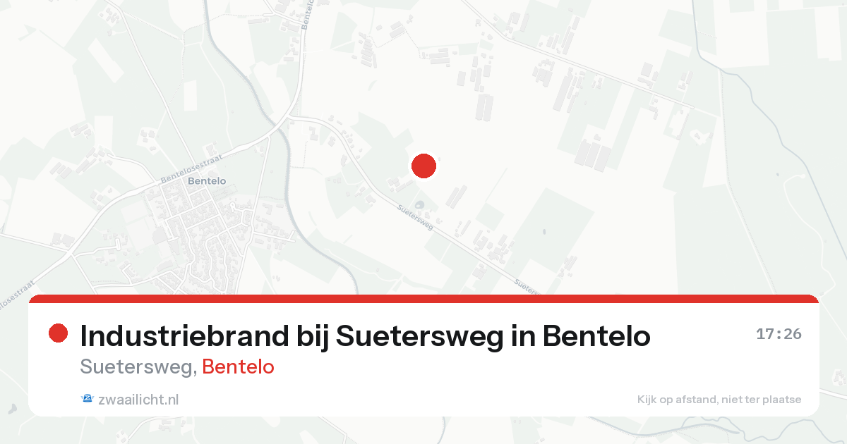 Industriebrand bij Suetersweg in Bentelo — 16 aug 2026
