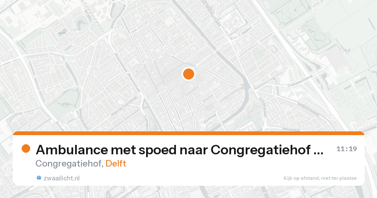 Ambulance met spoed naar Congregatiehof in Delft — 31 jan 2026